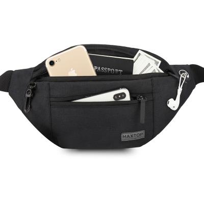 China Water Proof MAXTOP Large Cross - Body Fanny Pack With Pockets 4-Zipper Workout Wallets Size Casual Hands Free Running Pack for sale