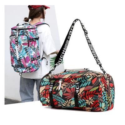 China Designer Camouflage Gym Sneaker Bag for Women Foldable Waterproof Fleece Men's Travel Luggage Unisex Travel Bags for sale