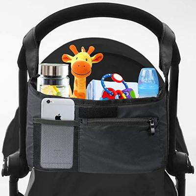 China 2021 Hot Selling Anti-theft Amazon Multifunctional Easy-carry Infant Travel Design Diaper Bag Mummy Bag Black Stroller Organizer for sale