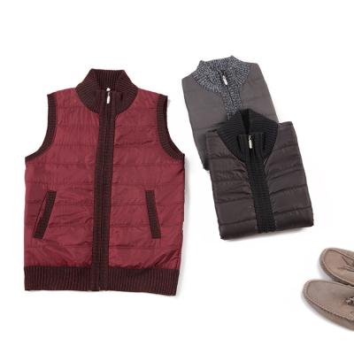 China Anti-wrinkle v-neck vest knitted family christmas winter men's neck zipper cardigan sweater top sweater for men for sale