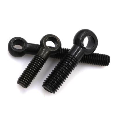 China Carbon Steel Live Knot Bolt Carbon Steel Round Eye Bolts Grade 8.8 Black Oxide Head Bolt With Hole for sale