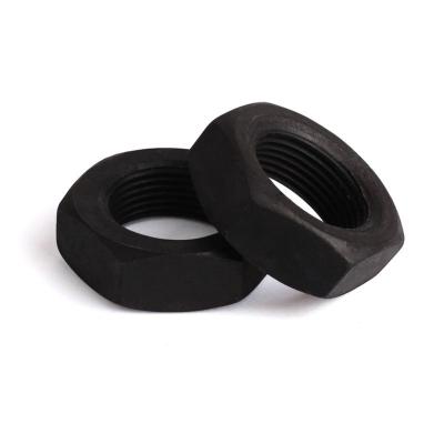 China ISO8675 General Nut Hexagon Black Oxide Black Oxide Industry Thin Nuts DIN439 With GB6173 Thin Thread Nuts for sale