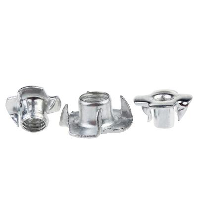 China Heavy industry nickel plated high quality drive-in t-nut, 4 fork T nut for sale