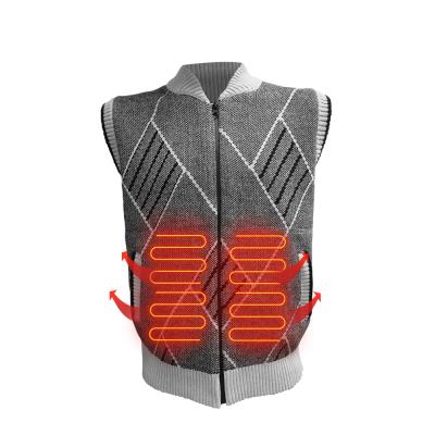 China Winter Heating Shirts USB Vest Cushion Battery Breathable Infrared Cotton Jacket for sale