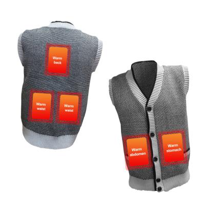 China Breathable Mens Knitted Vest Heated Vest Rechargeable Mens Stripper Heated Vest for sale