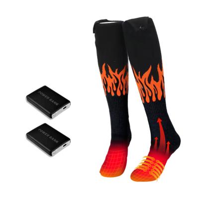 China Unisex Winter Indoor Socks Recycling Battery Heated Socks Three-Dimensional Edge Heating Socks for sale