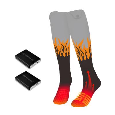 China USB Battery Cycling Body Warmer Powered Heated Socks Heating Socks for Winter Outdoor Sports Socks for sale