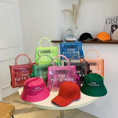 China 2022 High Quality New Arrivals Designer Handbags Jelly Purses And Handbags Luxury PVC Beach Tote Bag Handbags For Women for sale