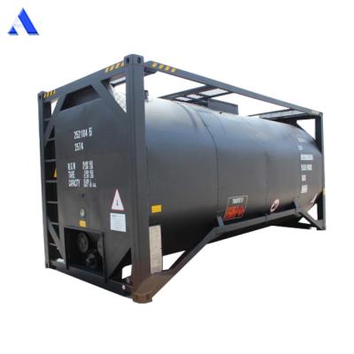 China Corten-A UN T3 Fire Heating 20ft ISO Tank Container For Bitumen Transportation for sale