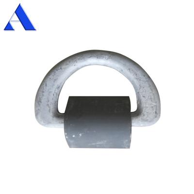 China For Container DNV Galvanized Lashing GL Certified 36 Ton Forged Welded Lashing D-Ring for sale