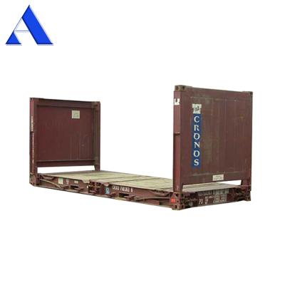 China Sea transport used 20ft flat rack container for sale