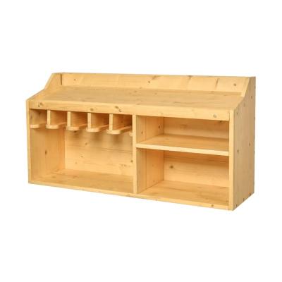 China Stored Wooden Wall Mount Tool Rack Storage Shelf Storage Rack Machine Tool Organizer for sale