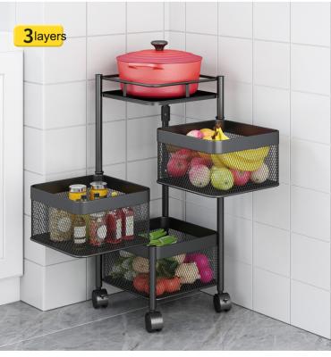 China Foldable Rack Stored Home Storage Vegetable Storage Baskets And Racks Kitchen Bathroom Storage for sale