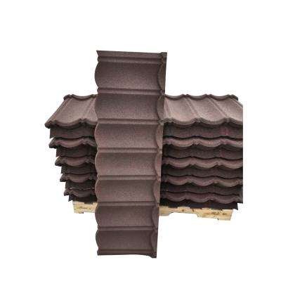 China Contemporary Advanced Colorful 1340*420mm Stone Coated Metal Roof Tile for sale