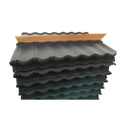 China 2021 Contemporary Hot Sale 1340*420mm Colorful Stone Coated Metal Roof Tile for sale