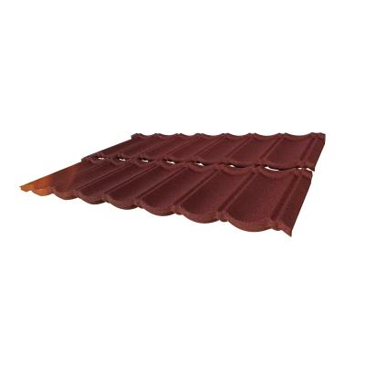 China Contemporary high quality colorful 1340*420mm stone metal coated roof tile for sale