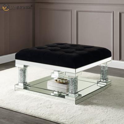 China (Other) WXF-601 modern adjustable mirrored coffee table glitter side table for living room set with sofa for set for sale