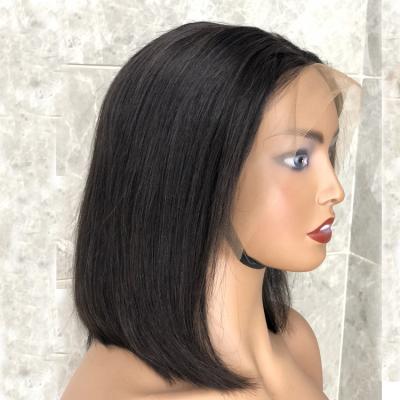 China Hot Beauty Curly 13x4 Lace Front Bob Wigs Peruvian Short Bob Wig Glueless Lace Front Pixie Straight Human Hair Wig for sale