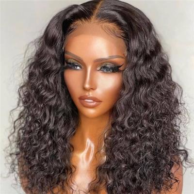 China Hot Curly Beauty Beauty Deep Wave Wigs For Women Colored Women Cheap Brazilian Curly Hair Natural Straight Short Frontal Closure Wig for sale