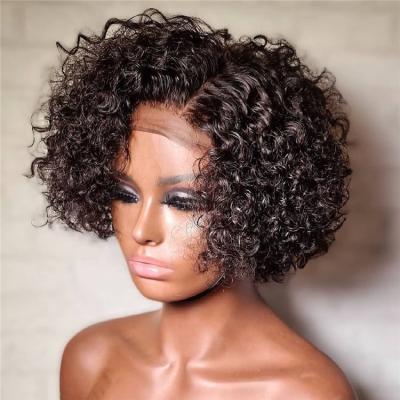 China Curl Frontal Lace Hair Mix Wigs, Indian Raw Virgin Hair Wigs, Hot Beauty Short Hair Wigs for sale