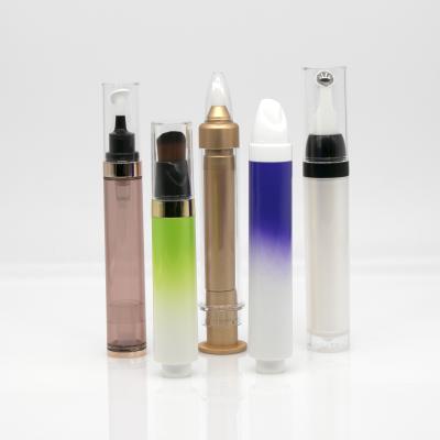 China Custom Recycable Plastic Airless Pump Syringe Eye Cream Bottle Eye Essence Bottle 5ml 10ml 15ml 20ml For Serum for sale