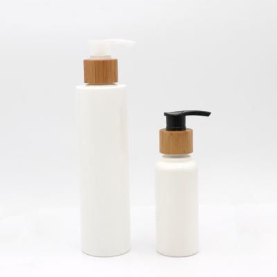 China Recycable Environmental Degradable PLA 30ml 50ml 100ml 250ml Cosmetic Bottle Spray Packaging Pump With Bamboo Shoulder for sale