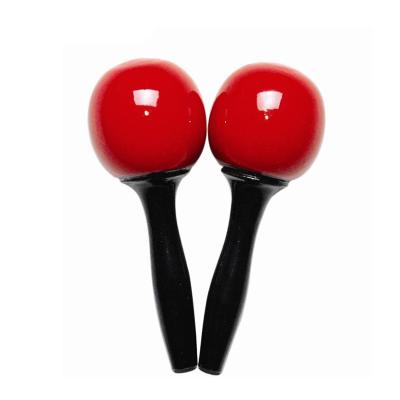 China Wholesale musical instrument red wooden hand carved wooden maracas cheap china toys for sale