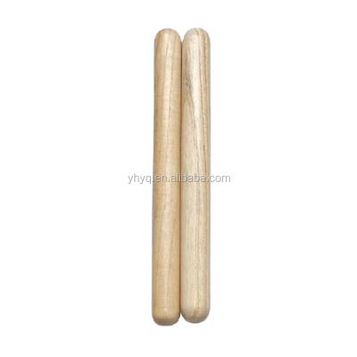 China Natural Wood Claves, Orff Rhythm Musical Instrument Percussion Wooden Sticks for sale