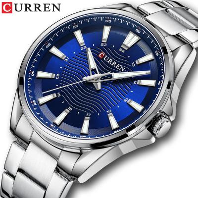 China Top CURREN 8424 Waterproof Watch For Men Waterproof Luxury Simple Luminous Hands Quartz Male Wristwatches Stainless Steel Watches for sale