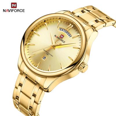 China NAVIFORCE 9213 Day/Date Watch For Men Brand Quartz Clock Stainless Steel Top High Quality Men Wristwatches Waterproof Relogio Masculino for sale