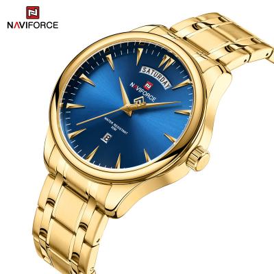 China New Arrival Mens Watch 9213 Day/Date NAVIFORCE Luxury Stainless Steel Strap Quartz Watches Waterproof Sports Wristwatch Man Relojes for sale