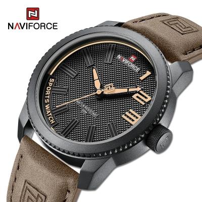 China Waterproof 2023 New NAVIFORCE Men's Watch 9202 Fashion Waterproof Clock Man Leather Strap High Quality Quartz Men's Wristwatch Relojes Hombre for sale