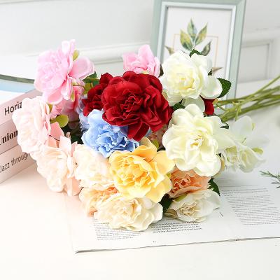 China Amazon Best Selling Bouquet Stage Decor Artificial Wedding Gardenia Decorative Flowers DFW-002-B Home Holiday for sale