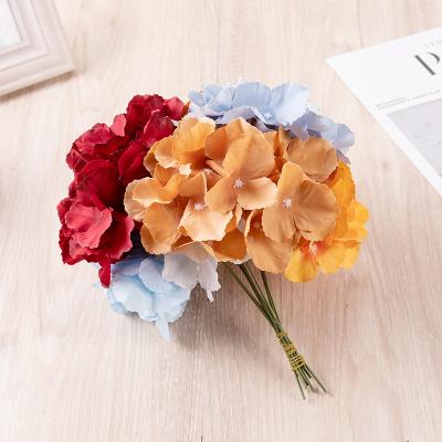 China Wholesale Holiday Hydrangea Decor Home Wedding Event Hydrangea Bouquet Decorative Flowers DFW-005-A for sale