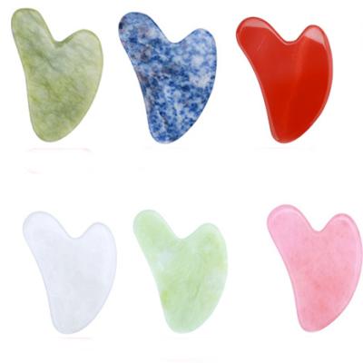 China Body Mini Facial Guasha Tools Rose Quartz Gua Sha Rose Quartz Gua Sha For Massager Facial Skin Care for sale