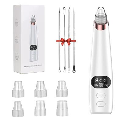 China Blackhead Removing Hot Selling Rechargeable Vacuum Blackhead Remover 3 Levels Suction Power Blackhead Remover Tool Kit With Heat for sale