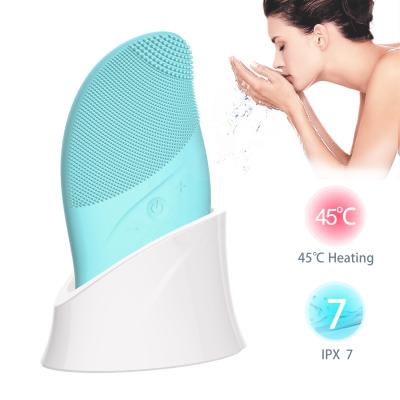 China Beslife Facial Massager DEEP CLEANING Cleansing Brush Rechargeable For Facial Cleansing Brush With Waterproof Silicone Heating for sale