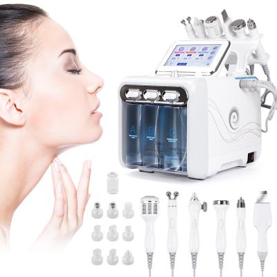 China Dye Removal Beauty Salon Necessity 6 in 1 Small Bubble H2O2 Hydrogen Hydrogen Oxygen Facial Jet Peel Hydra Dermabrasion Machine for sale