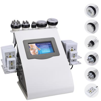 China 6 in 1 40K EMS Commercial Beauty Ultrasonic Lipolaser Weight Loss Slimming Machine RF Equipment Vacuum Cavitation System for sale