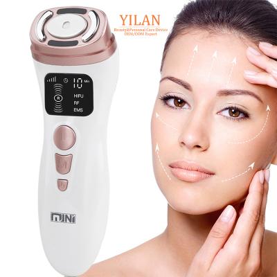 China Face Lift Home Use Wrinkle Remover Anti Aging Faces Peel Ultrasound RF Mini Hifu Treatment Ultrasound Face Lifting Skin Treatment for sale