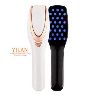 China Fashionable Appearance Home Use Portable Red Light Therapy Massage Brush Infrared Hair Growth Comb Head Hair Growth Massager Massager Vibration Laser Scalp for sale