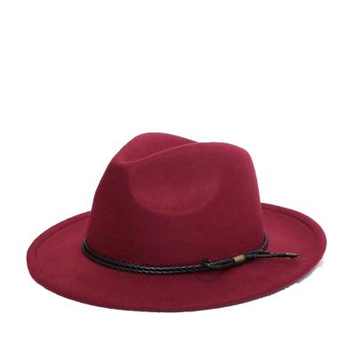 China Wholesale Fashion Character Wide Brim Felt Jazz Panama Women Vintage Fedora Hats for sale