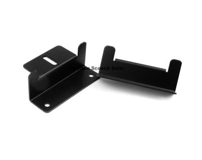 China PV Solar Panel Mounting Black Z Bracket Aluminum Stands for caravans and yachts ING-ZBR-02-Black for sale