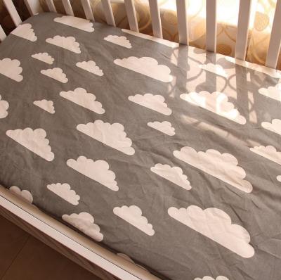 China Disposable Cute Cheap Price Baby Crib Sheet Cotton Material Hotsale Pattern Baby Single Sheets for sale