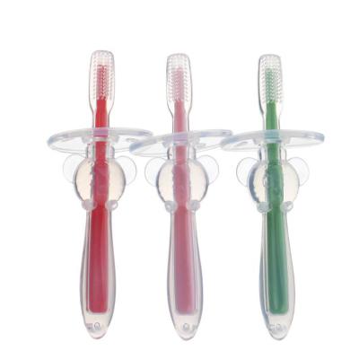 China Free Selling Baby Silicone Toothbrush BPA Free Infant Kids Best Shaping Toothbrush Silicone Baby Toothbrush for sale