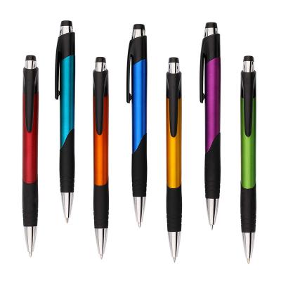 China Promotional Plastic Pen Custom Branded Painted Barrel Tip Hot Sale Metallic Colored for sale