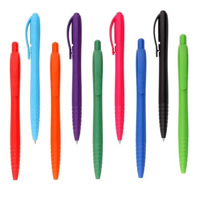 China Normal Promotional Solid Colored Ballpoint Pens Plastic Pen School Stationery Solid Colored Classic Writing Ballpoint Pen for sale