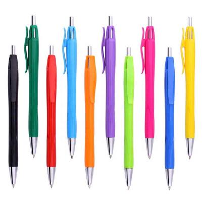 China Promotional Pen Solid Colored Barrel Clip With Plastic Ball Cheap Plated Pen Plunger And Tip Kits For Promotional for sale