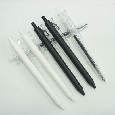 China Pen Three Kinds Promotional Solid Black and White or Translucent Full Body with Clip Gel Ink Translucent White Pen for sale