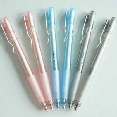 China Normal high quality plastic transparent colored gel pen 0.5mm cute with custom logo printed for sale